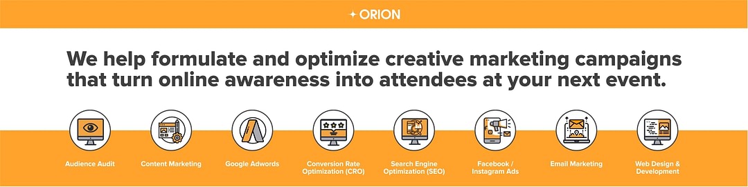 Orion | An events marketing agency cover